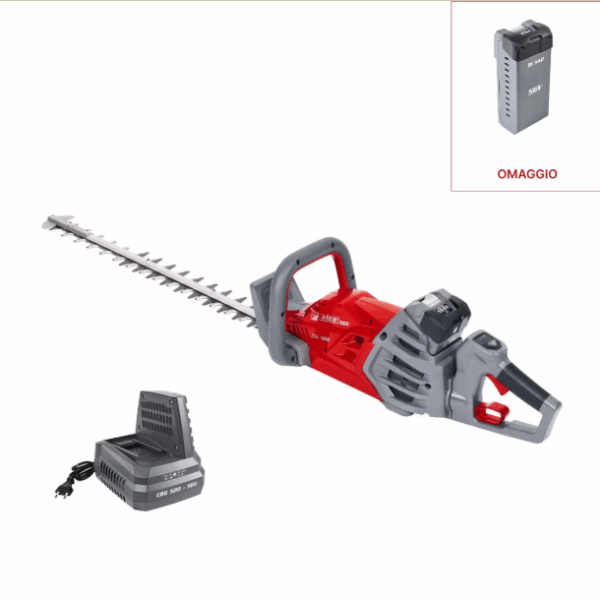 Tagliasiepi a batteria TGi 560 con batteria Bi 525 e caricabatterie CRG 520
