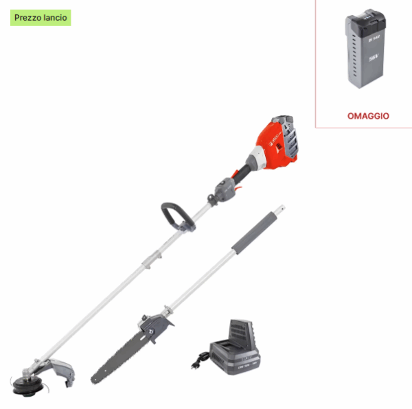 Decespugliatori a batteria DSi 530 D con batteria Bi 540, caricabatterie CRG 520, decespugliatore e potatore